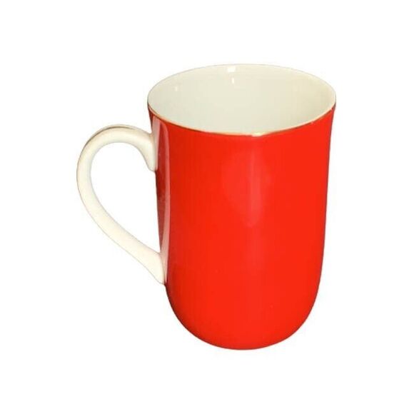 Otagiri Tea Cup Red Porcelain Gold Metallic Christmas Coffee Mug - Made in Japan - Picture 2 of 5